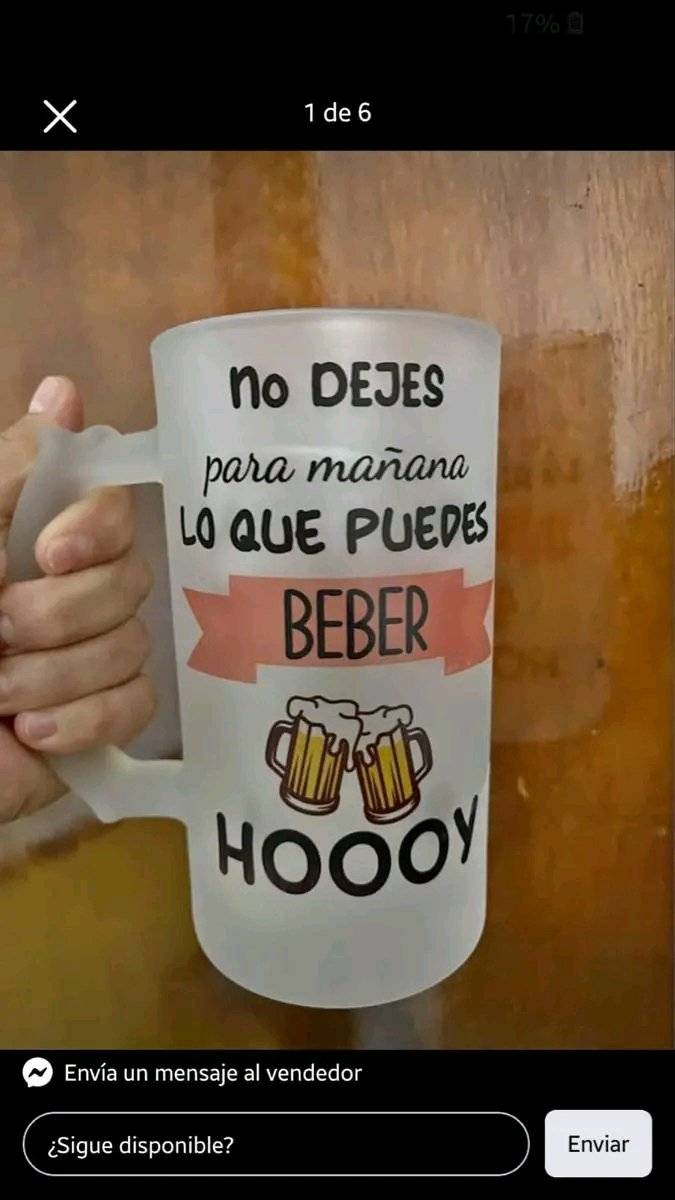 Tarro cervezero personalizado, vidrio satinado