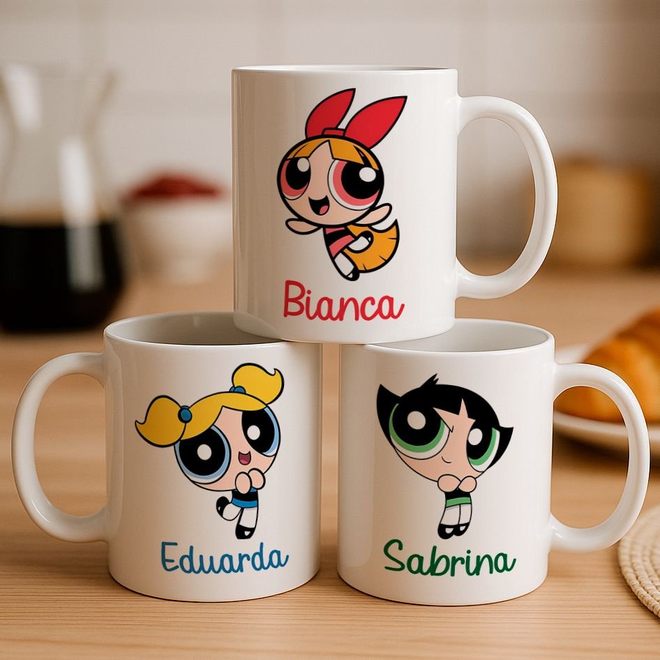 3 tazas Chicas superpoderosas tazas